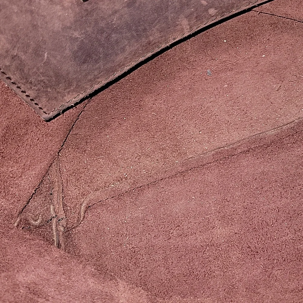 Portland Leather Goods Thick Leather Tote Bag in Burgundy